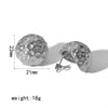 Wholesale Light Luxury Sports Style Geometric Stainless Steel Electroplated Spherical Earrings For Women