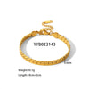 Wholesale Light Luxury Square Rectangular Stainless Steel Necklace And Bracelet With Cuban Chain Pvd Furnace Real Gold Electroplating For Unisex