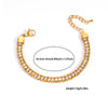 Wholesale Light Luxury Stainless Steel And Titanium Steel Diamondencrusted Rhombus Patterned Bracelet With Electroplating