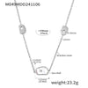 Wholesale Light Luxury Stainless Steel And White Seashell Geometric Long Stacked Necklace For Women With Electroplating