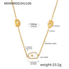 Wholesale Light Luxury Stainless Steel And White Seashell Geometric Long Stacked Necklace For Women With Electroplating