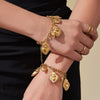 Wholesale Light Luxury Stainless Steel Crown Heart 18K Gold Plated Jewelry Set For Women Including Necklace Bracelet And Earrings