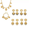 Wholesale Light Luxury Stainless Steel Crown Heart 18K Gold Plated Jewelry Set For Women Including Necklace Bracelet And Earrings