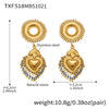 Wholesale Light Luxury Stainless Steel Crown Heart 18K Gold Plated Jewelry Set For Women Including Necklace Bracelet And Earrings