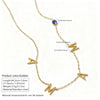 Wholesale Light Luxury Stainless Steel Electroplated 18K Gold Letter Zircon Oshaped Chain Necklace For Women