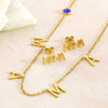 Wholesale Light Luxury Stainless Steel Electroplated 18K Gold Letter Zircon Oshaped Chain Necklace For Women