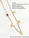 Wholesale Light Luxury Stainless Steel Electroplated 18K Gold Letter Zircon Oshaped Chain Necklace For Women