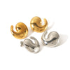 Wholesale Light Luxury Stainless Steel Geometric Earrings For Women With 18K Gold Plated Electroplating