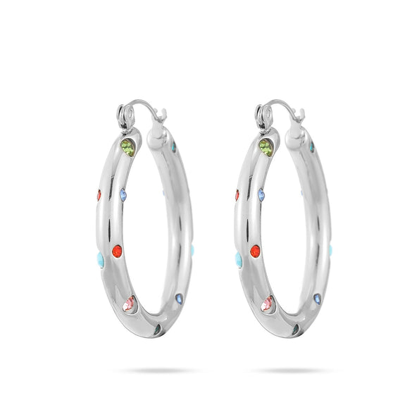 Wholesale Light Luxury Stainless Steel Geometric Earrings With Electroplating For Women
