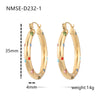 Wholesale Light Luxury Stainless Steel Geometric Earrings With Electroplating For Women
