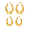 Wholesale Light Luxury 316L Stainless Steel Geometric Wheat Ear Earrings With Electroplating For Women