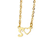 Wholesale Light Luxury Stainless Steel Heart Letter Pendant Necklace For Women With Electroplating