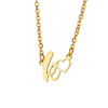 Wholesale Light Luxury Stainless Steel Heart Letter Pendant Necklace For Women With Electroplating