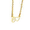 Wholesale Light Luxury Stainless Steel Heart Letter Pendant Necklace For Women With Electroplating