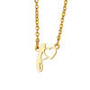 Wholesale Light Luxury Stainless Steel Heart Letter Pendant Necklace For Women With Electroplating