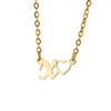 Wholesale Light Luxury Stainless Steel Heart Letter Pendant Necklace For Women With Electroplating