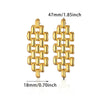 Wholesale Light Luxury Stainless Steel Hollow Bead Geometric And Flower Design Electroplated Earrings For Women