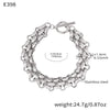Wholesale Light Luxury Stainless Steel 18K Gold Electroplated Ot Buckle Necklace And Bracelet Set For Women
