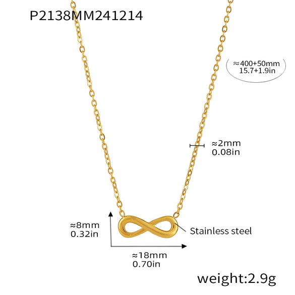 Wholesale Light Luxury Stainless Steel Natural Stone Freshwater Pearl Three Layer Necklace With 8 Character Rice Bead And Geometric Design Electroplated