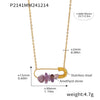 Wholesale Light Luxury Stainless Steel Natural Stone Freshwater Pearl Three Layer Necklace With 8 Character Rice Bead And Geometric Design Electroplated