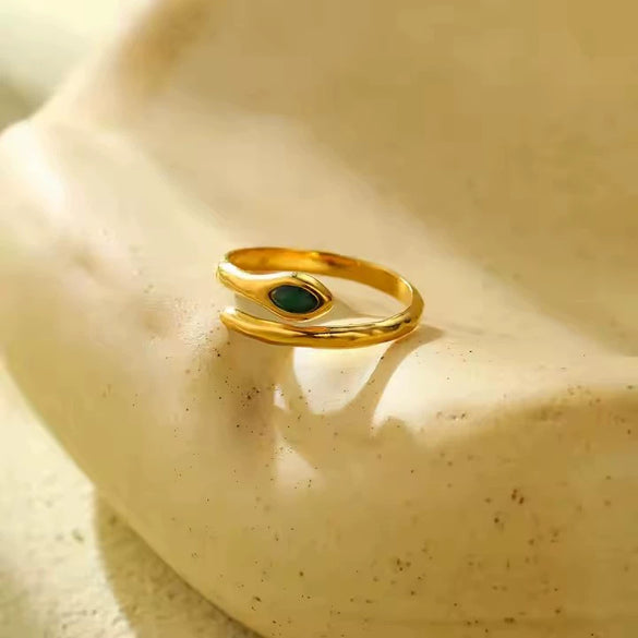 Wholesale Light Luxury Stainless Steel Ring With Electroplating Treatment Internet Celebrity Style