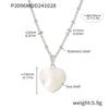 Wholesale Light Luxury Stainless Steel Shell Heart Shape Geometric Pendant Necklace Jewelry Plated 18K Gold