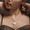 Wholesale Light Luxury Stainless Steel Shell Heart Shape Geometric Pendant Necklace Jewelry Plated 18K Gold