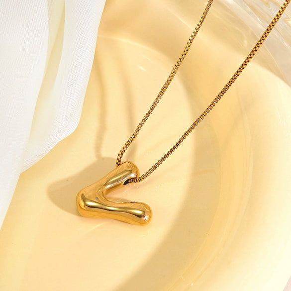 Wholesale Light Luxury Stainless Steel Titanium Steel English Letter Number Text Necklace With Vacuum Plating In Furnace For Women