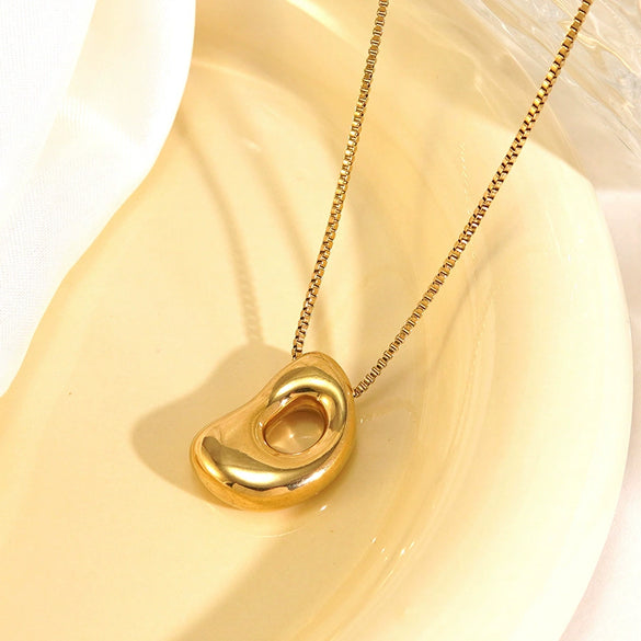 Wholesale Light Luxury Stainless Steel Titanium Steel English Letter Number Text Necklace With Vacuum Plating In Furnace For Women