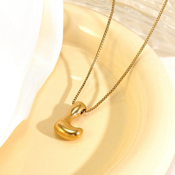 Wholesale Light Luxury Stainless Steel Titanium Steel English Letter Number Text Necklace With Vacuum Plating In Furnace For Women