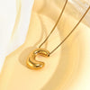 Wholesale Light Luxury Stainless Steel Titanium Steel English Letter Number Text Necklace With Vacuum Plating In Furnace For Women