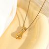 Wholesale Light Luxury Stainless Steel Titanium Steel English Letter Number Text Necklace With Vacuum Plating In Furnace For Women