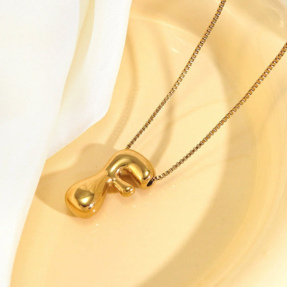 Wholesale Light Luxury Stainless Steel Titanium Steel English Letter Number Text Necklace With Vacuum Plating In Furnace For Women