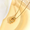 Wholesale Light Luxury Stainless Steel Titanium Steel English Letter Number Text Necklace With Vacuum Plating In Furnace For Women