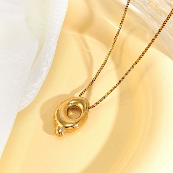 Wholesale Light Luxury Stainless Steel Titanium Steel English Letter Number Text Necklace With Vacuum Plating In Furnace For Women