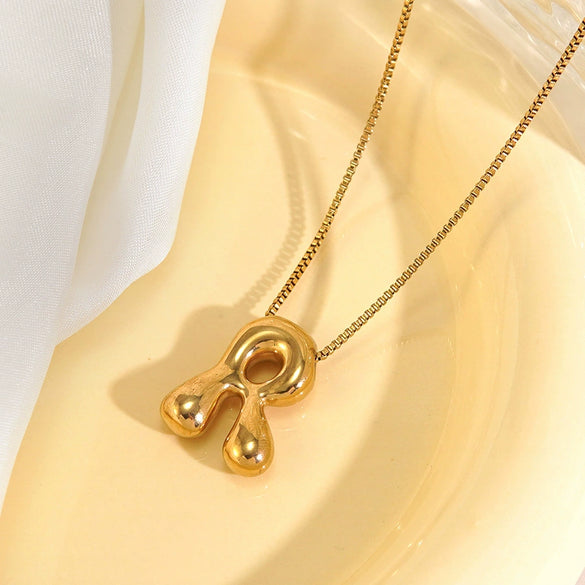 Wholesale Light Luxury Stainless Steel Titanium Steel English Letter Number Text Necklace With Vacuum Plating In Furnace For Women