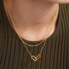 Wholesale Light Luxury Stainless Steel Zircon Square Interlocking Pendant Multilayer Clavicle Chain And Bracelet Set With Electroplating For Women