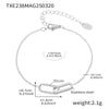 Wholesale Light Luxury Stainless Steel Zircon Square Interlocking Pendant Multilayer Clavicle Chain And Bracelet Set With Electroplating For Women