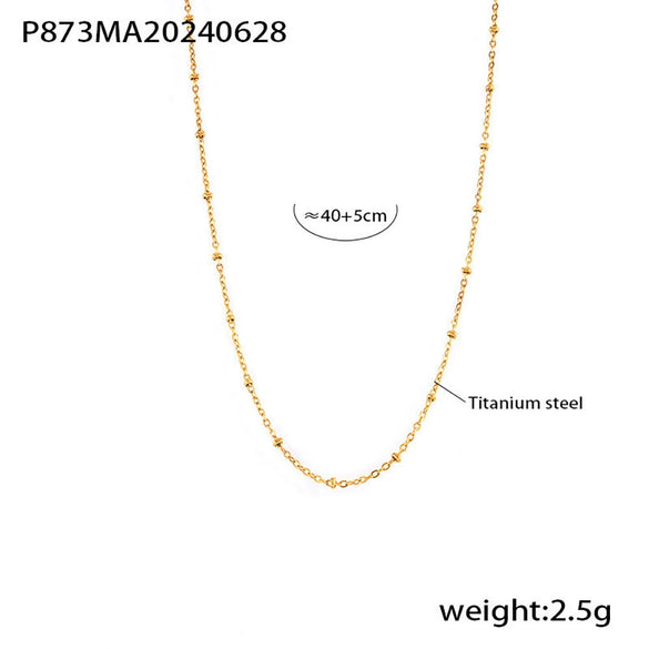 Wholesale Light Luxury Stainless Steel Zircon Square Interlocking Pendant Multilayer Clavicle Chain And Bracelet Set With Electroplating For Women