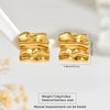 Wholesale Light Luxury Stamping Geometric Stainless Steel Pleated Earrings For Women