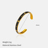 Wholesale Light Luxury Star Open Bracelet Fashion Versatile Stainless Steel Electroplated 18K Bangle