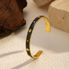 Wholesale Light Luxury Star Open Bracelet Fashion Versatile Stainless Steel Electroplated 18K Bangle