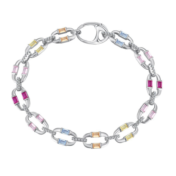 Wholesale Light Luxury 925 Sterling Silver Bracelet With Geometric Pattern Handmade Inlaid Pig Nose Design