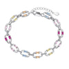 Wholesale Light Luxury 925 Sterling Silver Bracelet With Geometric Pattern Handmade Inlaid Pig Nose Design
