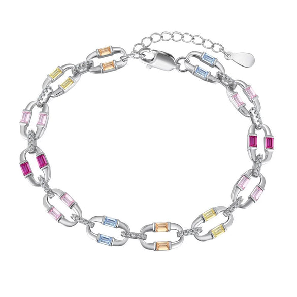 Wholesale Light Luxury 925 Sterling Silver Bracelet With Geometric Pattern Handmade Inlaid Pig Nose Design