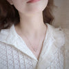Wholesale Light Luxury Sterling Silver Heartshaped Necklace With Micropaved Zircon And Ochain