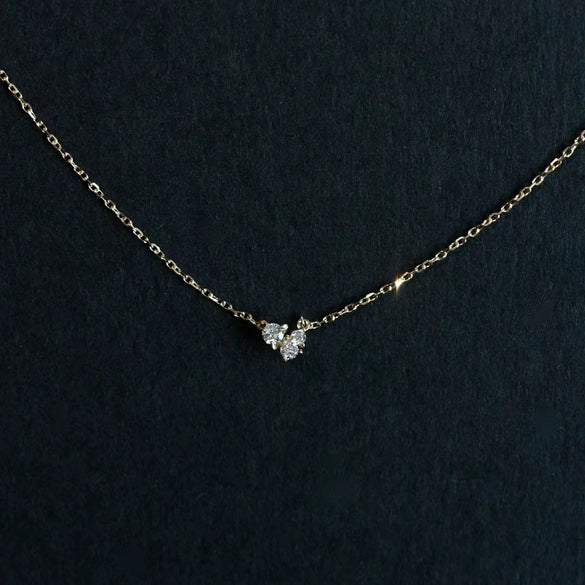Wholesale Light Luxury Sterling Silver 14K Gold Plated Zircon Cross Chain Necklace For Women