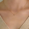 Wholesale Light Luxury Sterling Silver 14K Gold Plated Zircon Cross Chain Necklace For Women