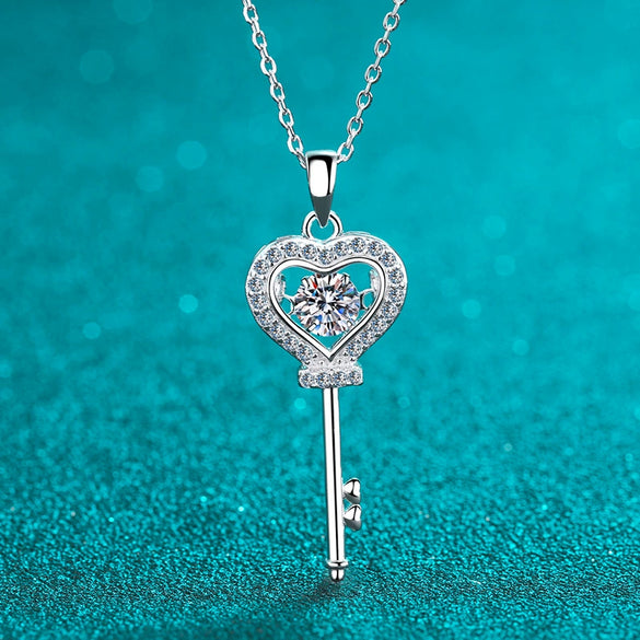 Wholesale Light Luxury 925 Sterling Silver Lock Pendant Necklace With Crown Pattern And Electroplating Treatment For Female