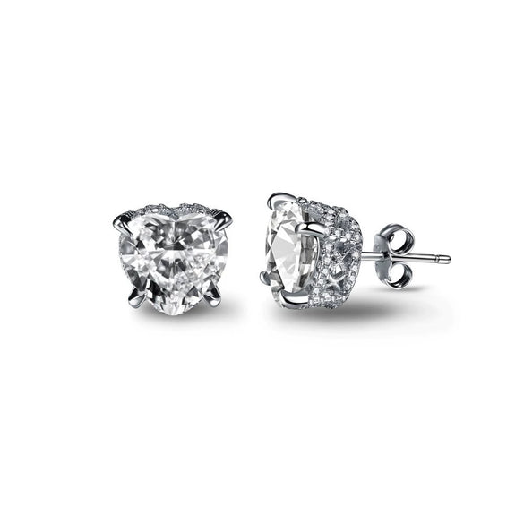 Wholesale Light Luxury Stud Earrings For Women S925 Sterling Silver Geometric Square Pearshaped Highgrade Zircon Inlaid Electroplated